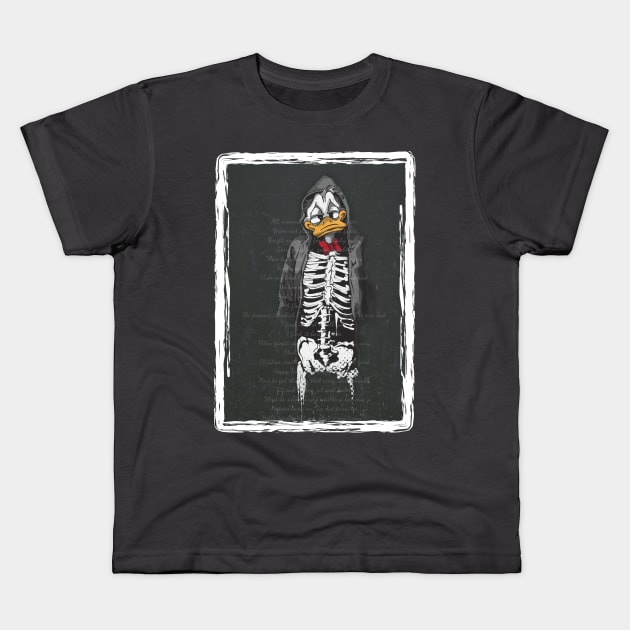 Donald Darko - Donald Duck Meets Donnie Darko Kids T-Shirt by PBMahoneyArt